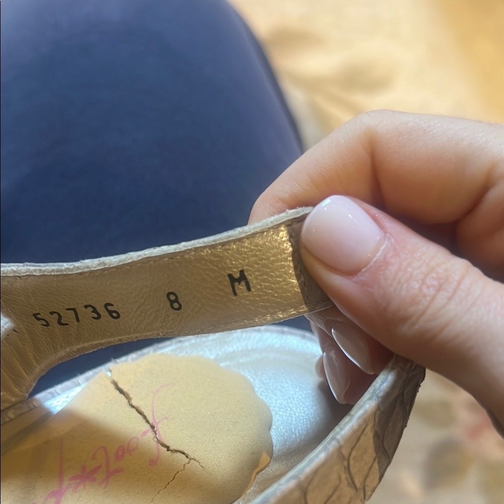 Stuart Weitzman Tan Sandals with Peep Toe Design - Picture 5 of 5